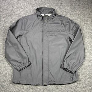 Calvin Klein Jacket Mens L Gray Water Wind Proof Shell Mock Neck Full Zip
